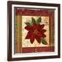 Christmas Poinsettia Vintage 1-Asmaa’ Murad-Framed Giclee Print