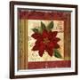 Christmas Poinsettia Vintage 1-Asmaa’ Murad-Framed Giclee Print