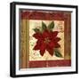 Christmas Poinsettia Vintage 1-Asmaa’ Murad-Framed Giclee Print