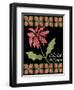 Christmas Pontsettia Black-Cyndi Lou-Framed Premium Giclee Print