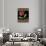 Christmas Pontsettia Black-Cyndi Lou-Giclee Print displayed on a wall