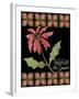 Christmas Pontsettia Black-Cyndi Lou-Framed Giclee Print