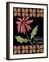 Christmas Pontsettia Black-Cyndi Lou-Framed Giclee Print