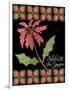 Christmas Pontsettia Black-Cyndi Lou-Framed Premium Giclee Print