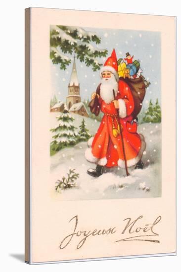 Christmas Postcard, c.1907-French School-Stretched Canvas