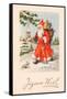 Christmas Postcard, c.1907-French School-Framed Stretched Canvas