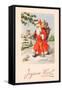 Christmas Postcard, c.1907-French School-Framed Stretched Canvas