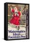 Christmas Poster Advertising Waterman's Ideal Fountain Pen, C.1910-null-Framed Stretched Canvas