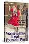 Christmas Poster Advertising Waterman's Ideal Fountain Pen, C.1910-null-Stretched Canvas