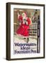 Christmas Poster Advertising Waterman's Ideal Fountain Pen, C.1910-null-Framed Giclee Print