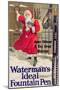 Christmas Poster Advertising Waterman's Ideal Fountain Pen, C.1910-null-Mounted Giclee Print