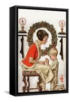 Christmas Prayer-Joseph Christian Leyendecker-Framed Stretched Canvas