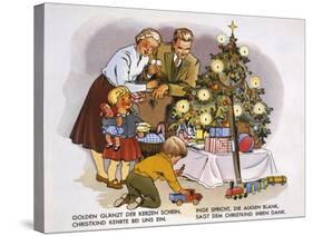 Christmas Presents, Illustration from a Children's Book, C.1950-null-Stretched Canvas