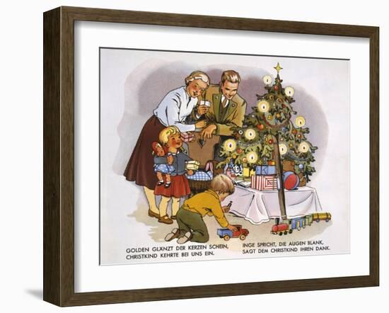 Christmas Presents, Illustration from a Children's Book, C.1950-null-Framed Giclee Print