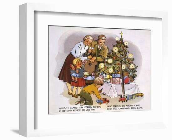 Christmas Presents, Illustration from a Children's Book, C.1950-null-Framed Giclee Print