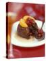 Christmas Pudding, Decorated with Clementine and Cranberries-Jean Cazals-Stretched Canvas