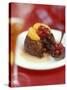 Christmas Pudding, Decorated with Clementine and Cranberries-Jean Cazals-Stretched Canvas