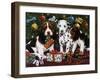 Christmas Puppies 2-William Vanderdasson-Framed Giclee Print