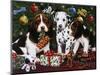 Christmas Puppies 2-William Vanderdasson-Mounted Giclee Print