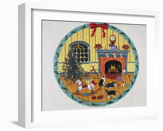 Christmas Puppies-Susan Henke Fine Art-Framed Giclee Print