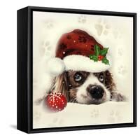 Christmas Puppy-Ali Chris-Framed Stretched Canvas