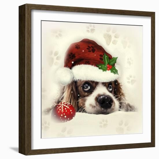 Christmas Puppy-Ali Chris-Framed Giclee Print