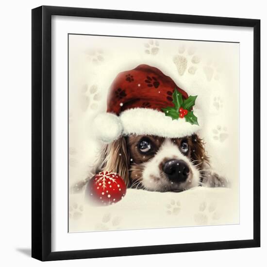 Christmas Puppy-Ali Chris-Framed Giclee Print