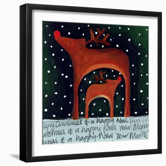 Christmas Reindeer, 2000-Emma A.L. Greaves-Framed Giclee Print