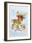 Christmas Reindeer and Rabbit-Diane Matthes-Framed Giclee Print