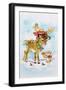 Christmas Reindeer and Rabbit-Diane Matthes-Framed Giclee Print