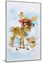 Christmas Reindeer and Rabbit-Diane Matthes-Mounted Giclee Print