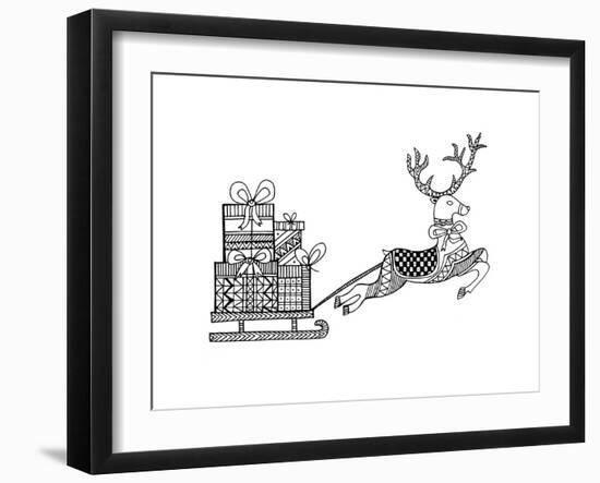 Christmas Reindeer-Neeti Goswami-Framed Art Print