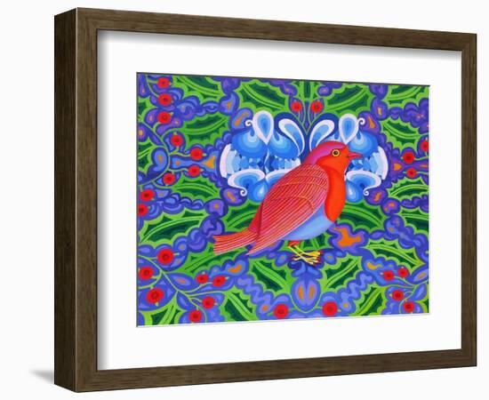 Christmas Robin, 2012-Jane Tattersfield-Framed Giclee Print