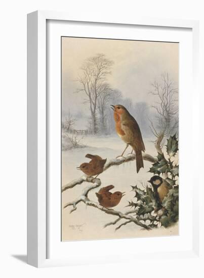 Christmas Robin and Friends-Harry Bright-Framed Giclee Print