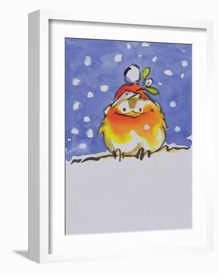 Christmas Robin-Diane Matthes-Framed Giclee Print