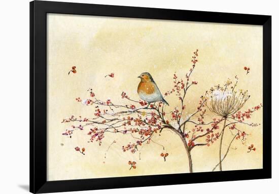 Christmas Robin-Lauren Wan-Framed Premium Giclee Print