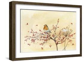 Christmas Robin-Lauren Wan-Framed Giclee Print