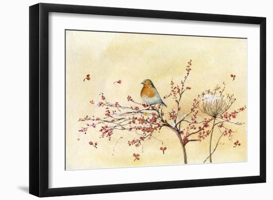 Christmas Robin-Lauren Wan-Framed Giclee Print