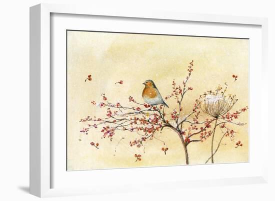 Christmas Robin-Lauren Wan-Framed Giclee Print