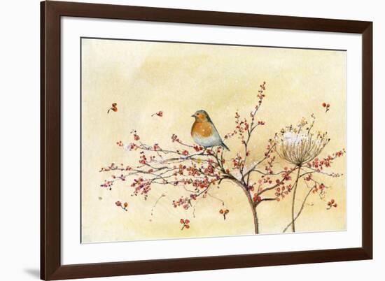 Christmas Robin-Lauren Wan-Framed Giclee Print