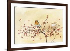 Christmas Robin-Lauren Wan-Framed Giclee Print