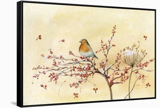 Christmas Robin-Lauren Wan-Framed Stretched Canvas