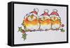 Christmas Robins-Diane Matthes-Framed Stretched Canvas