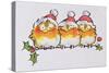 Christmas Robins-Diane Matthes-Stretched Canvas