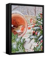 Christmas Robins-Tony Todd-Framed Stretched Canvas