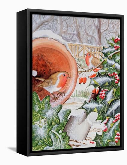 Christmas Robins-Tony Todd-Framed Stretched Canvas