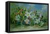 Christmas Roses and Holly-Albert Williams-Framed Stretched Canvas