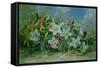 Christmas Roses and Holly-Albert Williams-Framed Stretched Canvas