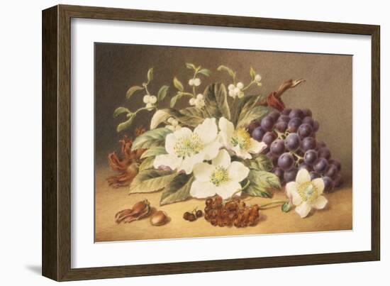 Christmas Roses with Mistletoe-Emma Walter-Framed Giclee Print