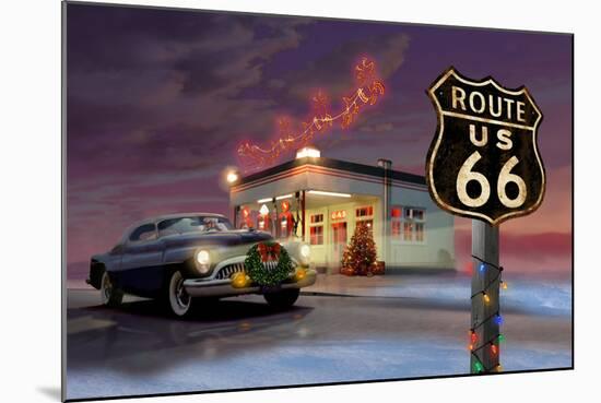 Christmas Route 66-Chris Consani-Mounted Art Print